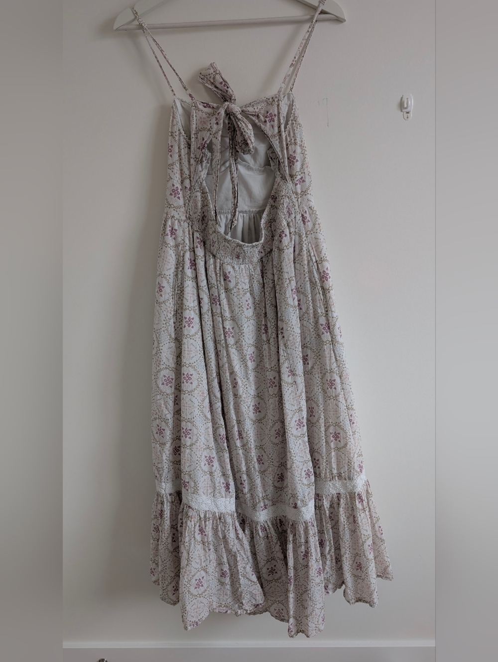 AE OUTFITTERS Cream and Dusty Rose Maxi Dress - Picture 2 of 4